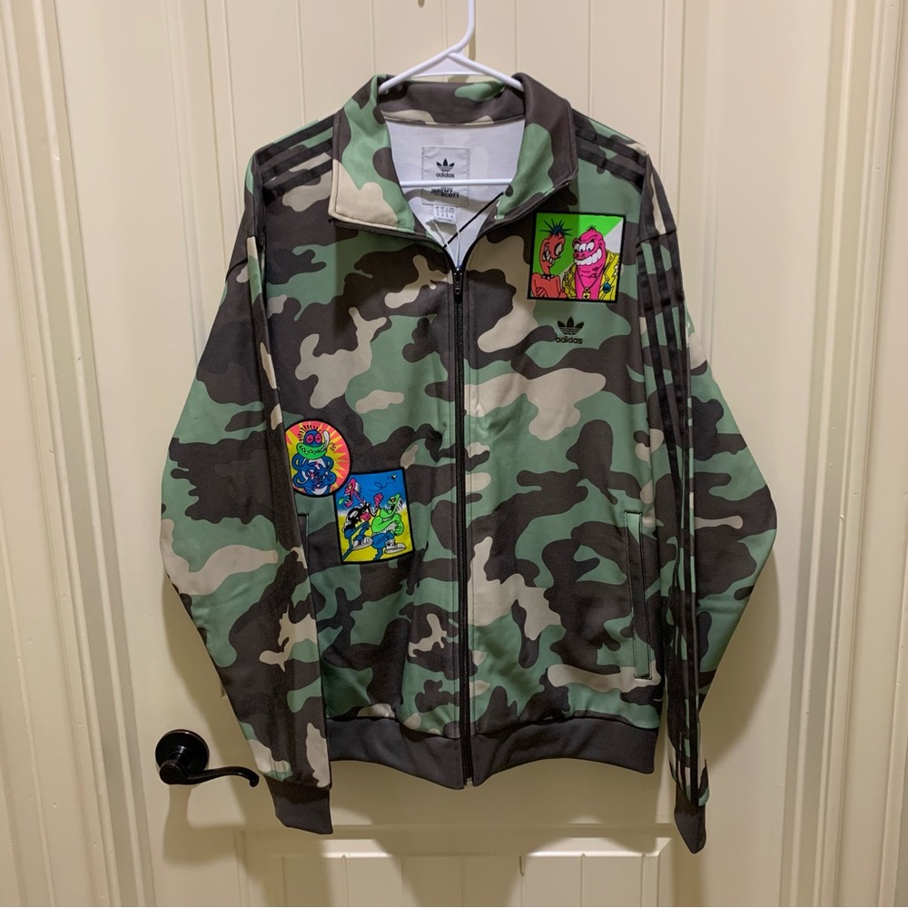 adidas originals x JEREMY SCOTT Camouflage Sports Jacket Multi-Color Extra Large - Picture 2 of 14